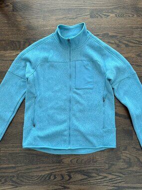 The North Face women's Front Range Fleece Jacket in Algae Blue Heather size M